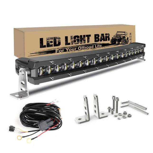 COLIGHT 20 inch LED Light Bar Curved Single Row 6D Projector Lens Spot Flood Com