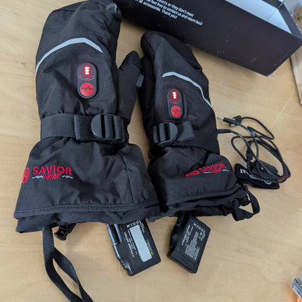 Heated Gloves for Men Women, SAVIOR HEAT Electric Battery Powered Ski Gloves, Re
