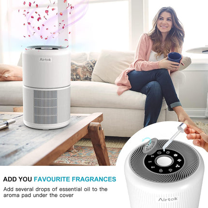 2Pack Air Purifier for Home Bedroom with H13 True HEPA Filter for Smoke, Smokers