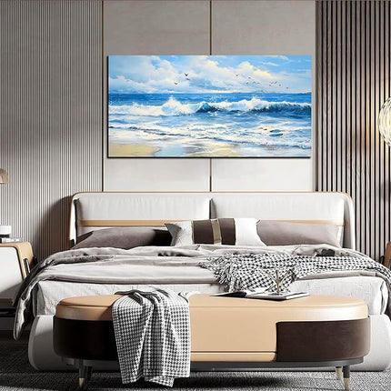 ENTANUB Ocean Wall Art, Size 48x24 Inches