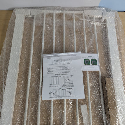 ALLAIBB 26 27 28 inch Baby Gate Wide Pressure Mounted White Walk Through Auto Cl