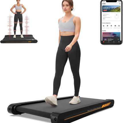 Sperax 4-in-1 Walking Vibration Pad Treadmill, 2.5 HP Under Desk with App Control, 350 lb Capacity (No Remote)