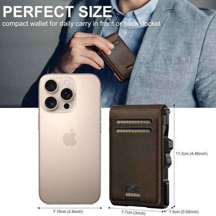 furid Genuine Leather Wallet for Men: RFID Slim Minimalist Wallets with Money Cl
