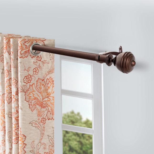 Deco Window 2 Pcs 52"-144" Extendable Curtain Rod with Brackets for Door & Windo