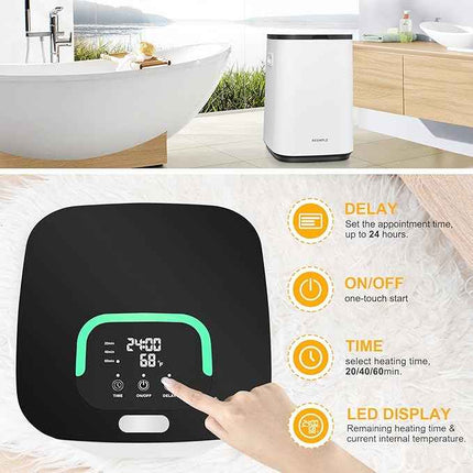 2025 Upgraded Towel Warmer for Bathroom, 23L Large Hot Towel Warmers Bucket with LED Display, 3 Heating Modes, Up to 24 Hour Delay, Luxury Towel Heater for Oversize Bathrobes Blankets - Black https://a.co/d/0b4h1kl1