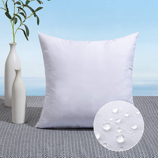 MIULEE Pack of 2 Pillow Insert 20x20 Inches Outdoor Waterproof Throw Pillow Inse