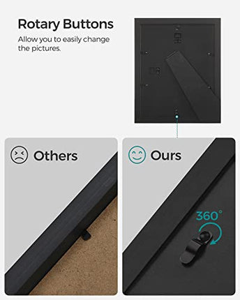 SONGMICS Picture Frames, Collage Picture Frames Set of 10, Two 8x10, Four 5x7, F