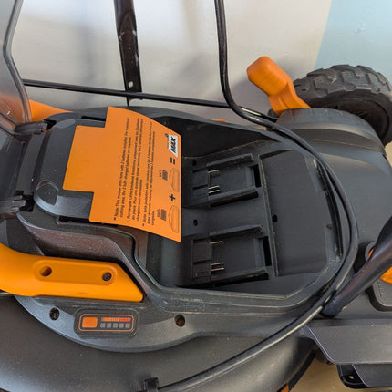 Worx WG743 40V PowerShare 4.0Ah 17" Lawn Mower w/Mulching & Intellicut (2x20V Ba