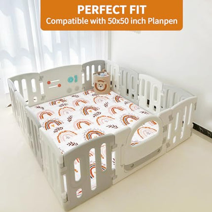 Pea Pod Baby Play Mats for Floor 50''x50'' Thick Playpen Baby Mat for Playing Ul