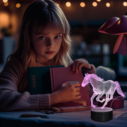 3D Horse Lamp for Kids Girls Boys Horse Lover Gifts,16 Color Remote Control LED