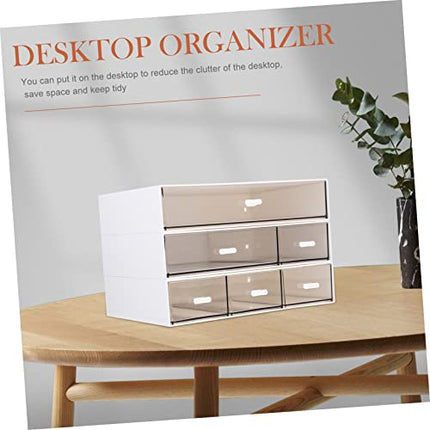 MOKKHNB 3pcs Multipurpose Desktop Storage Box Multi Organizer for Office and Pla