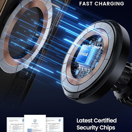 Lamicall for MagSafe Car Mount Charger - [Ultra Magnet] 15W Wireless Car Phone H