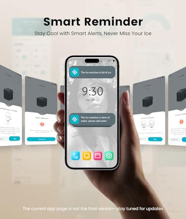 ecozy Smart Ice Makers Countertop, Portable Ice Maker with App Remote & Voice Co