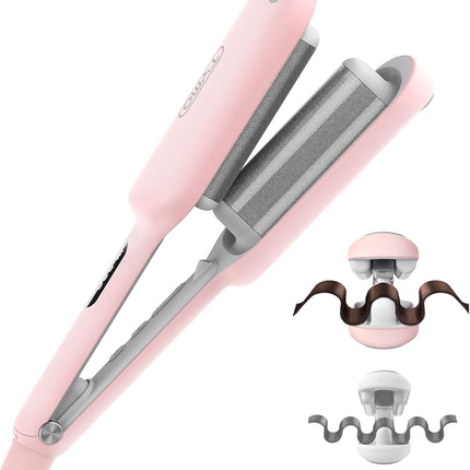 TYMO ROVY Hair Waver Curling Iron, 3-Barrel Ionic Hair Curler with 9 Heat Settin