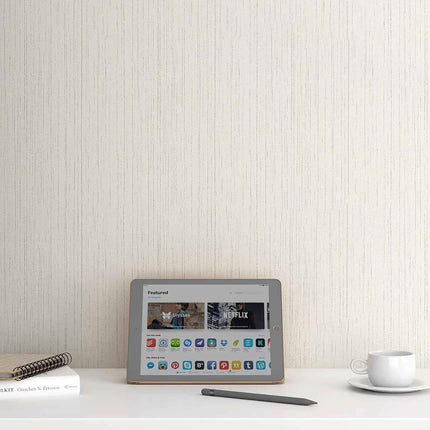Livelynine Taupe Grasscloth Peel and Stick Wallpaper Textured Neutral Faux Grass