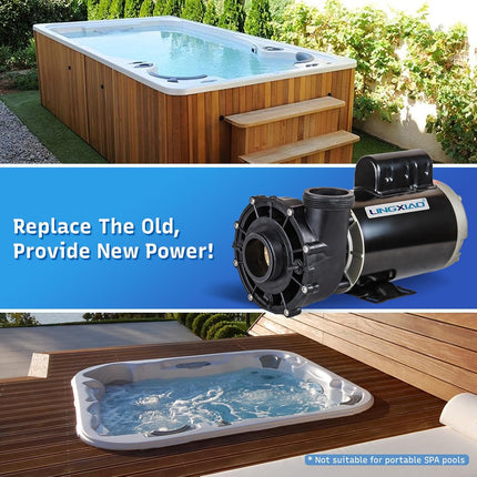 LINGXIAO LX 4HP 2-Speed Hot Tub Spa Pump, 220-240V, 2 Inch Ports