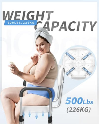 Sangohe Shower Chair for Inside Shower - Heavy Duty Shower Seat with Back - Heig