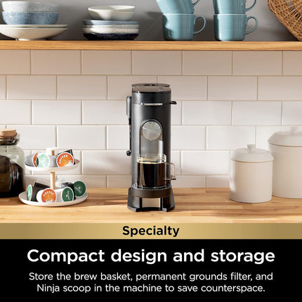 Ninja | Coffee Maker | Single Serve |Brew with Coffee Pods & Grounds| Compatible
