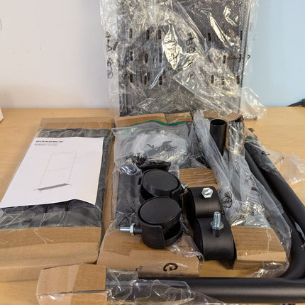 SONGMICS Clothes Rack with Wheels, 35.8 Inch Middle-Rod Garment Rack, Clothing R