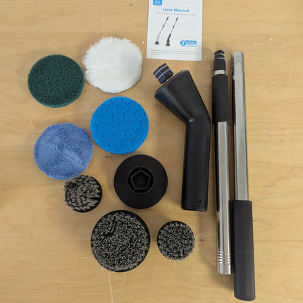 Leebein Electric Spin Scrubber (2026), Cordless Cleaning Brush with 7 Heads, Extendable Handle, IPX7, Black