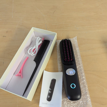 TYMO Cordless Hair Straightener Brush - Porta PRO Portable Straightening Brush f