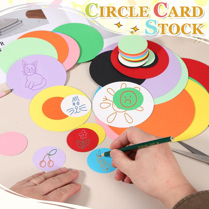PATIKIL 100 Sheet Circle Card Stock, 3" Round Thick Cardstock, White | Cutouts P