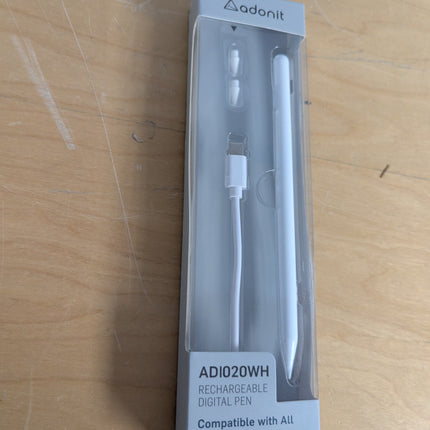 Adonit ADI020WH Stylus digital pen compatible with all iPad models (2018 and lat