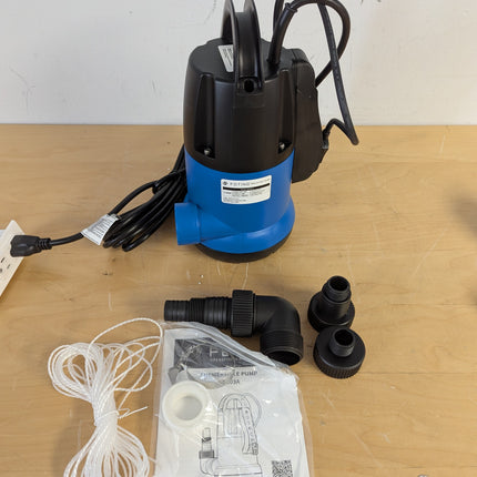 FOTING 3/4HP Automatic Submersible Sump Pump, 3500 GPH Thermoplastic Water Pump with 28 ft Lift & Sensor