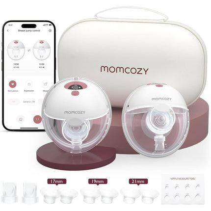 Momcozy M5 Smart App Control Hands Free Breast Pump, Electric Wearable Breast Pu