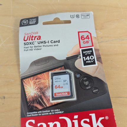 SanDisk 64GB Ultra SDXC UHS-I Memory Card - 100MB/s, C10, U1, Full HD, SD Card -