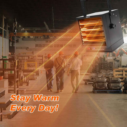 10000W Electric Garage Heater, 240v/60Hz Digital Fan-Forced Ceiling/Wall Mount S