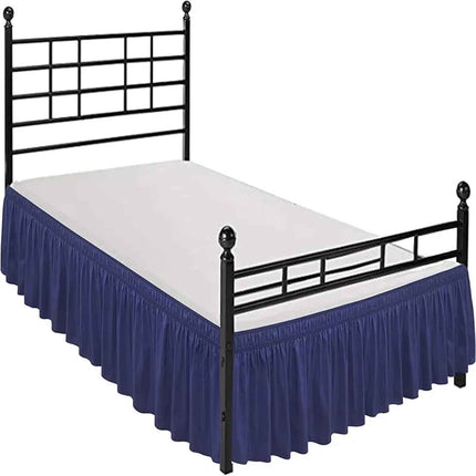 Wrap Around Bed Skirt Queen Size Wrap Around Bed Skirt with Split Corners 15" Dr