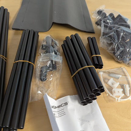 SONGMICS 4-Tier Shoe Rack, Shoe Storage Organizer with Metal Frame, Black ULSR00