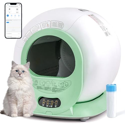 Self Cleaning Litter Box, Automatic Cat Litter Box for Multiple Cats Large, Odor