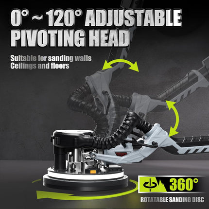 PTS 8.5A Electric Drywall Sander with Vacuum Dust Collection