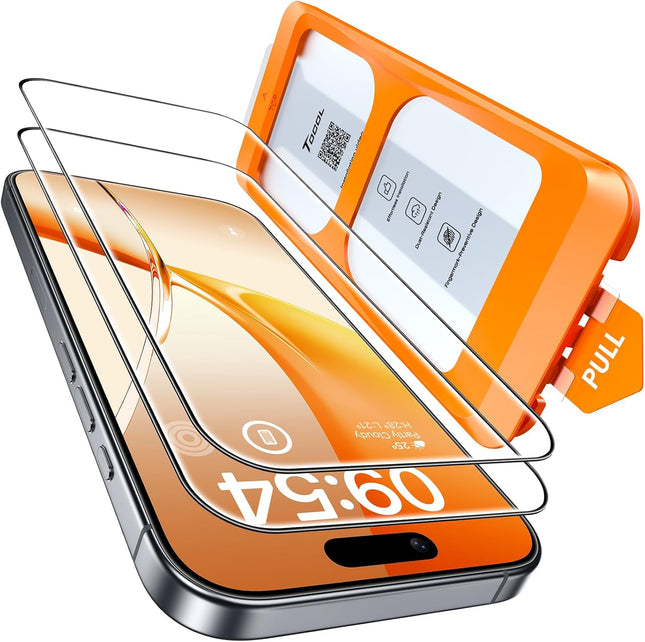 TOCOL 2 Pack for iPhone 17 Screen Protector 6.3 inch 9H Hardness Military Grade