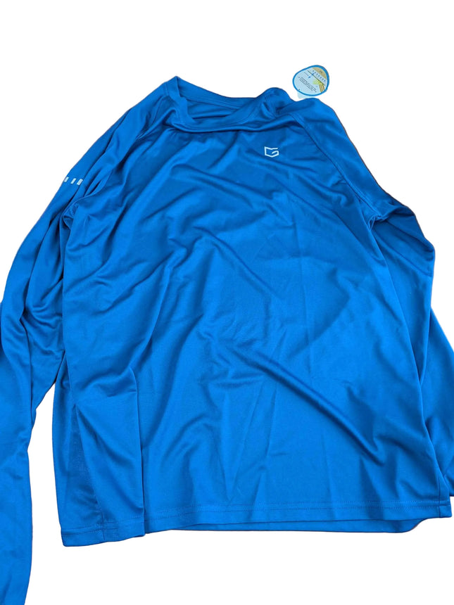 Gradual L size long sleeve UV-blocking shirt, blue