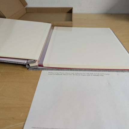 Finksy Large Photo Album Self Adhesive for 3x5 4x6 5x7 8x10 Pictures Linen Scrap