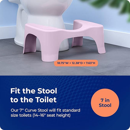 Squatty Potty Curve Toilet Stool 7" Pink