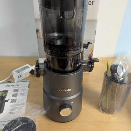 Canoly C03 Cold Press Juicer, 4.5" Wide Feed Chute Juicer Machine with 200W AC M