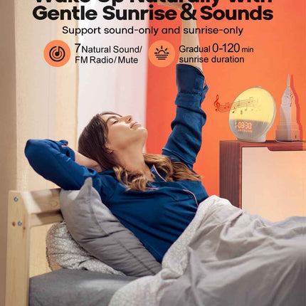 Dekala Sunrise Alarm Clock, Smart Wake Up Light, APP Control, Sunrise Sunset Sim