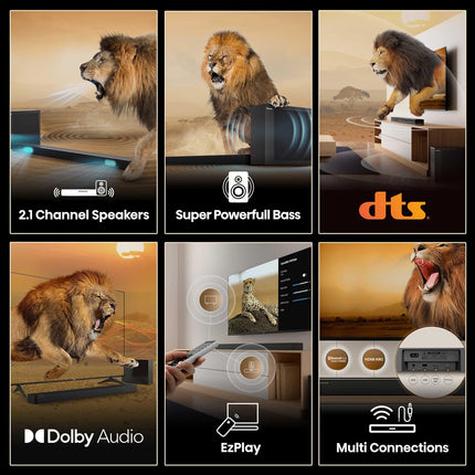 Incomplete — Hisense HS2100 2.1 Channel 240W Soundbar with Wireless Subwoofer, Dolby Audio