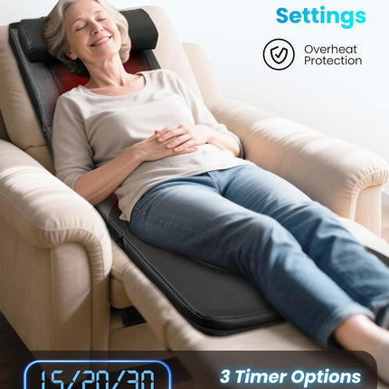 COMFIER Shiatsu Full Body Massage Mat with Heat, Back & Legs Massager Mat with H