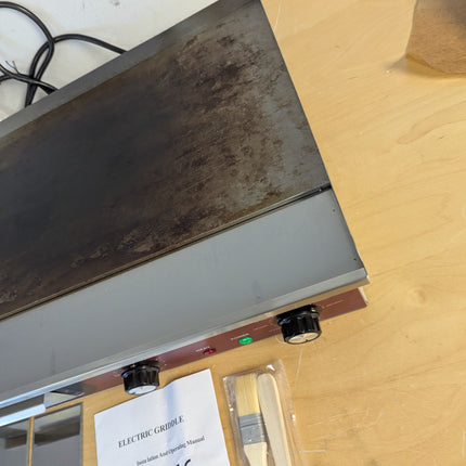 (Used - Fair) 22 Inch Commercial Electric Griddle 3000W, Stainless Flat Top