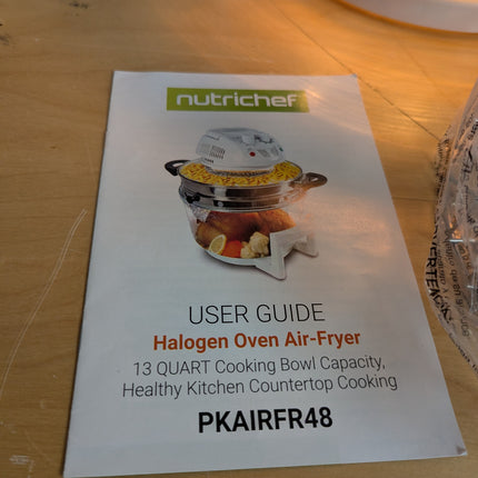 NutriChef Air Fryer, Halogen Infrared Convection Oven - Large 13 Quart Glass Air