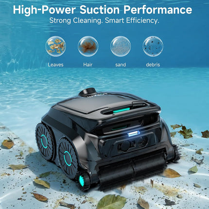 WYBOT B1 Cordless Robotic Pool Cleaner (2026), Quad-Roller Brushes, 125 Min Runtime, App Control, All Pool Types