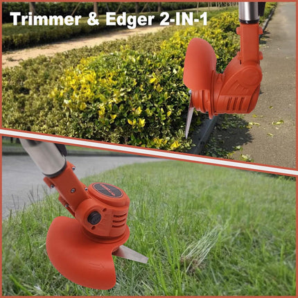 NEWSTYP Multi-Functional Cordless Electric Lawn Mower & Trimmer – Used