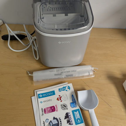 ecozy Portable Ice Maker Countertop, 9 Cubes Ready in 6 Mins, 26.5 lbs in 24 Hou