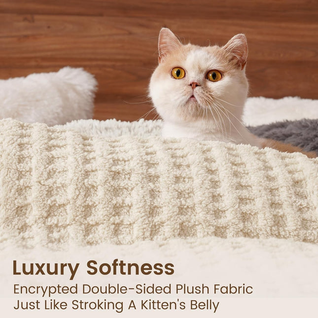 David's Home Ultra Soft Fleece Blanket King Size for Bed, Plush Shaggy Fluffy 3D