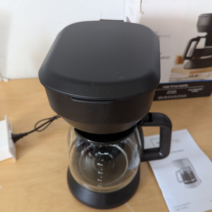 Mainstays 12 Cup Coffee Maker, Black, Plastic